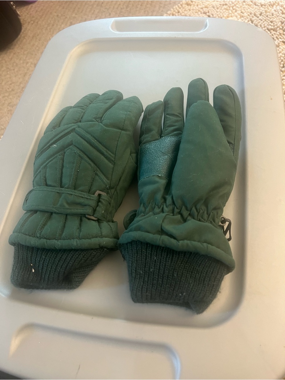 3M Thinsulate Green Quilted Insulated Ladies Gloves